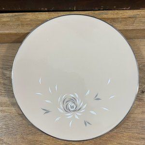 Flintridge China Bread Butter Plate Daybreak Tan Grey White Platinum Edge CA